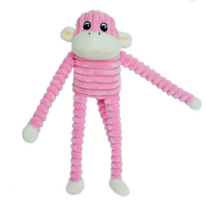 Spencer the Crinkle Monkey - Small Pink-0